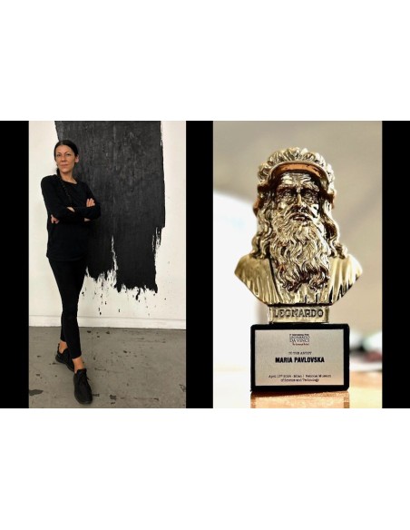 Trophies: Leonardo da Vinci gilded and with a marble base